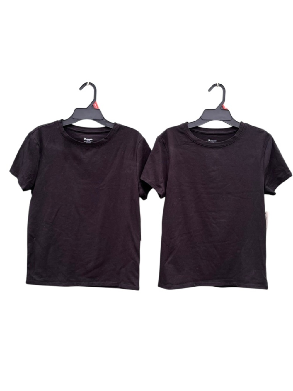 Crewneck T-Shirts Black 2-Pack Size M